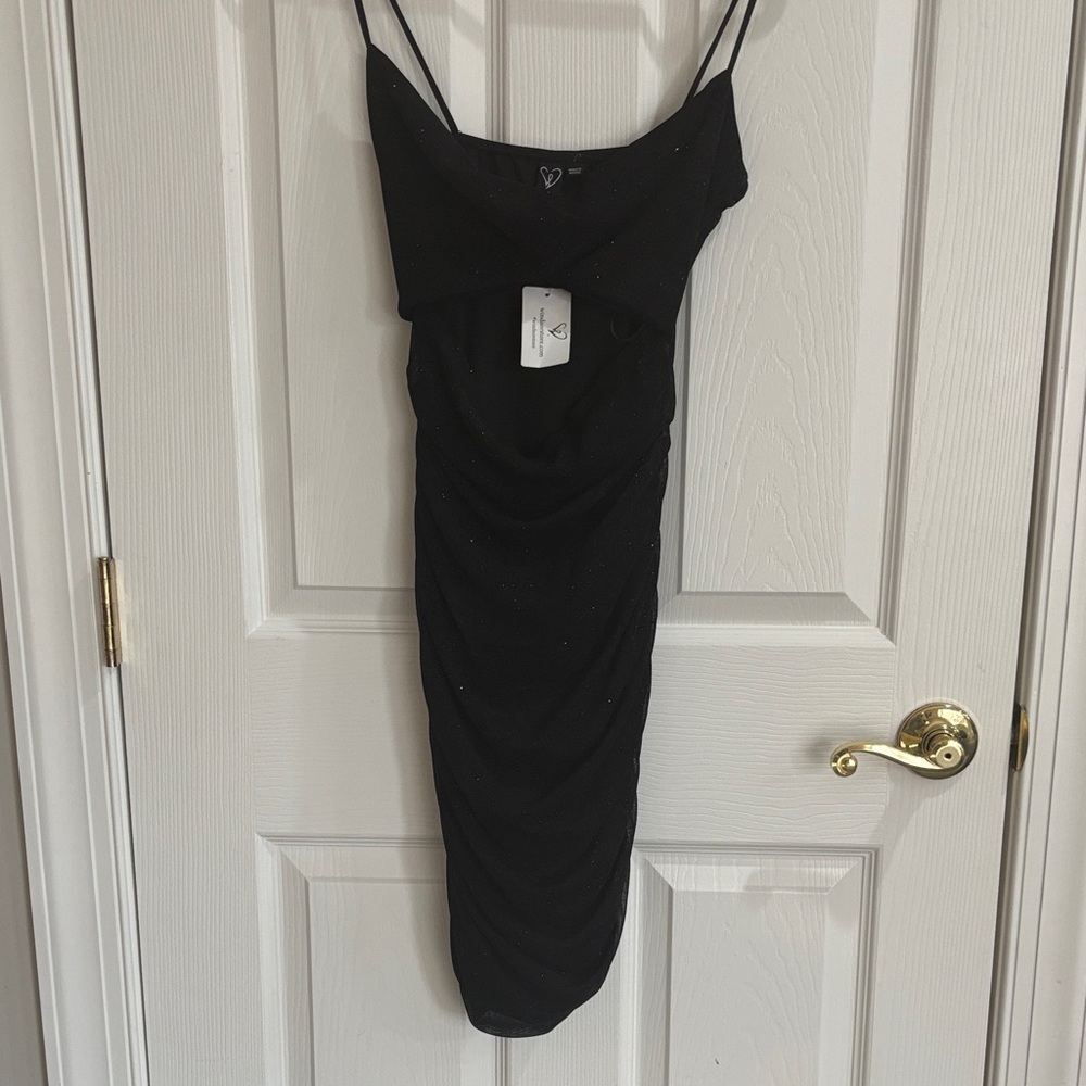 Windsor Black Sparkly Mini Dress